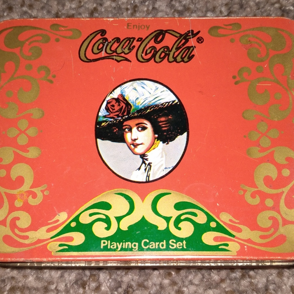 Vintage coca cola playing cards